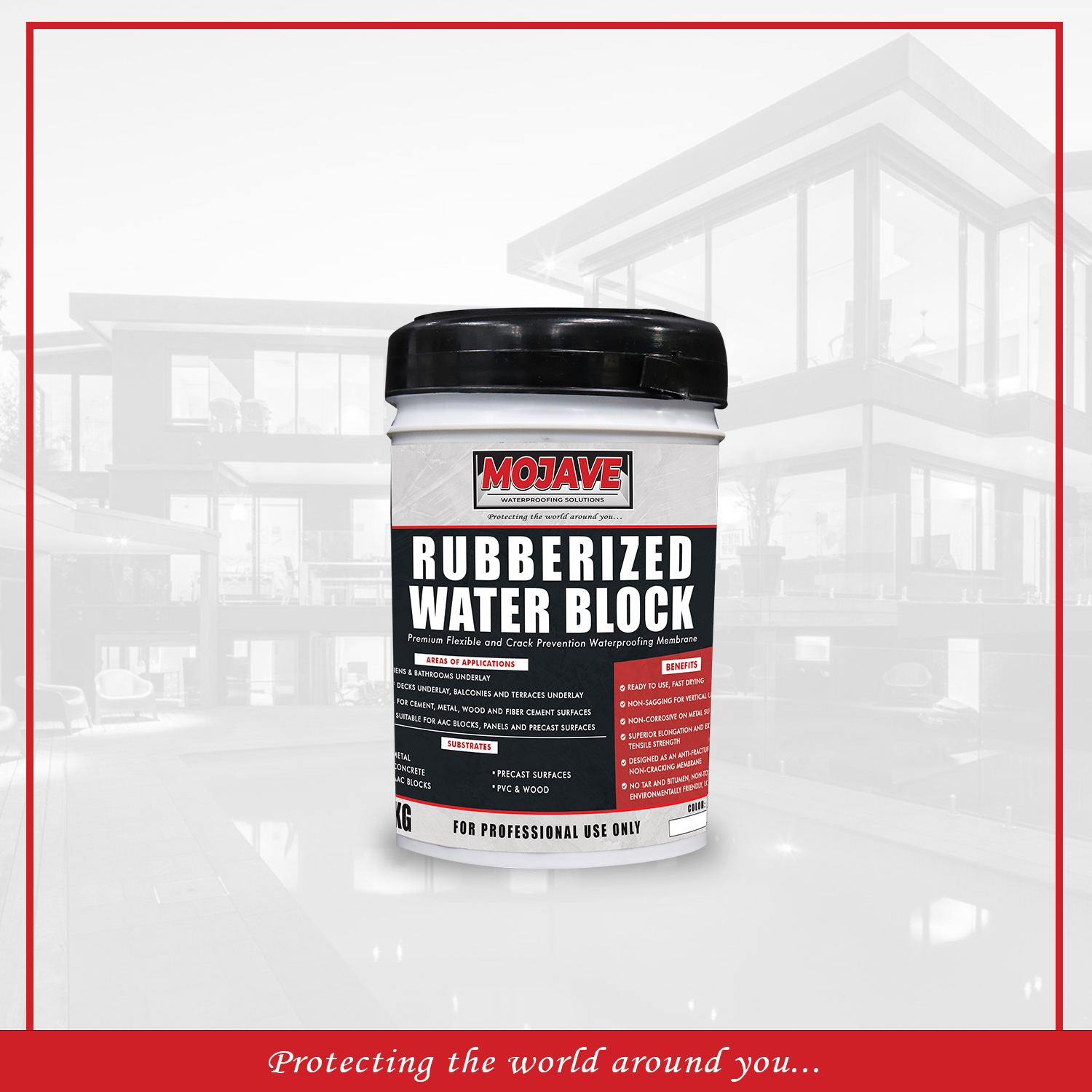 RUBBERIZED WATER BLOCK (RED)  1 KILO